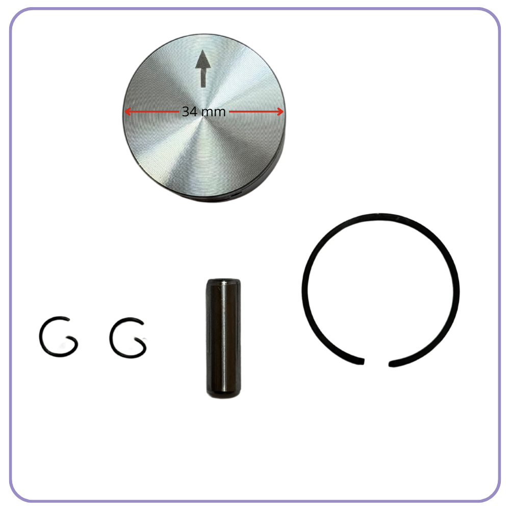 Kit Pistone Ø34 mm per Decespugliatore Oleo Mac Sparta Efco dynamac 25cc (Copia)