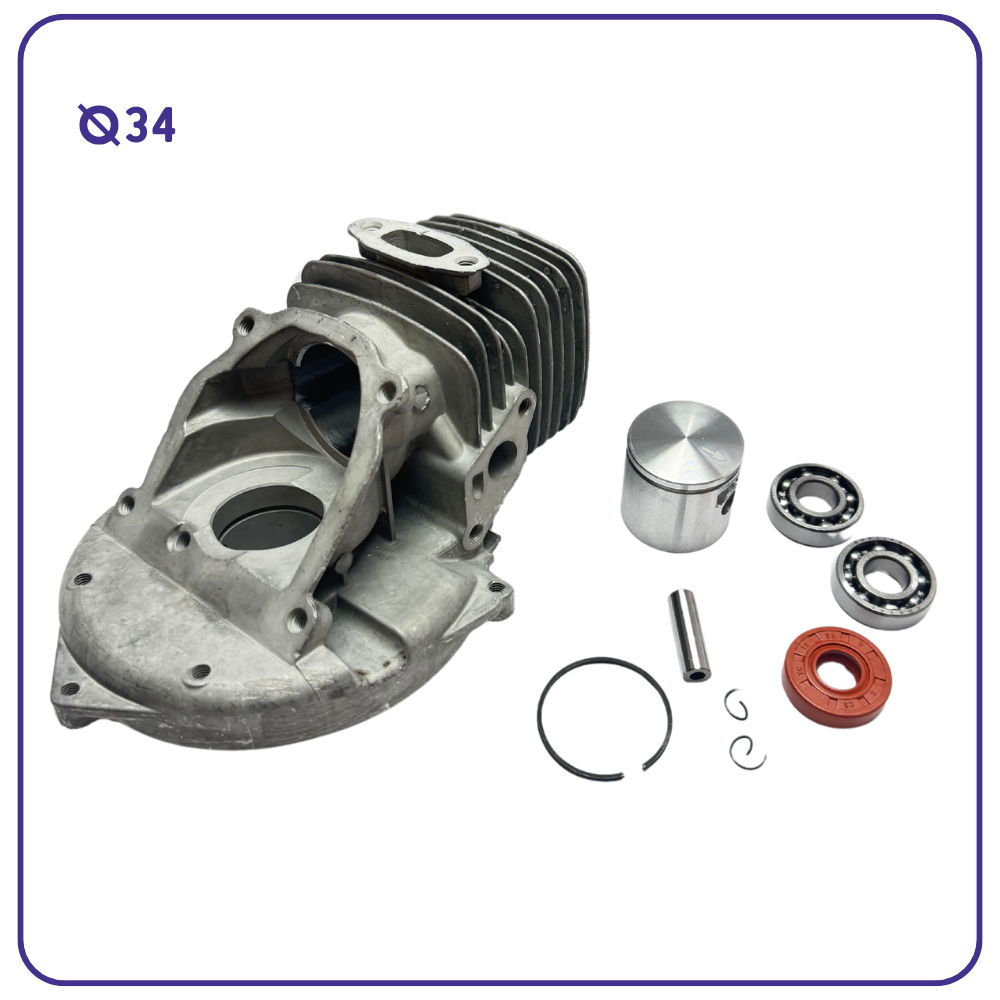 Kit cilindro e Pistone diametro 34 mm per Oleo Mac Sparta e Efco stark