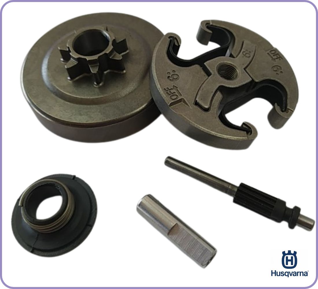 POMPA OLIO FRIZIONE e CAMPANA per motosega HUSQVARNA 440 450 345 350 ricambi