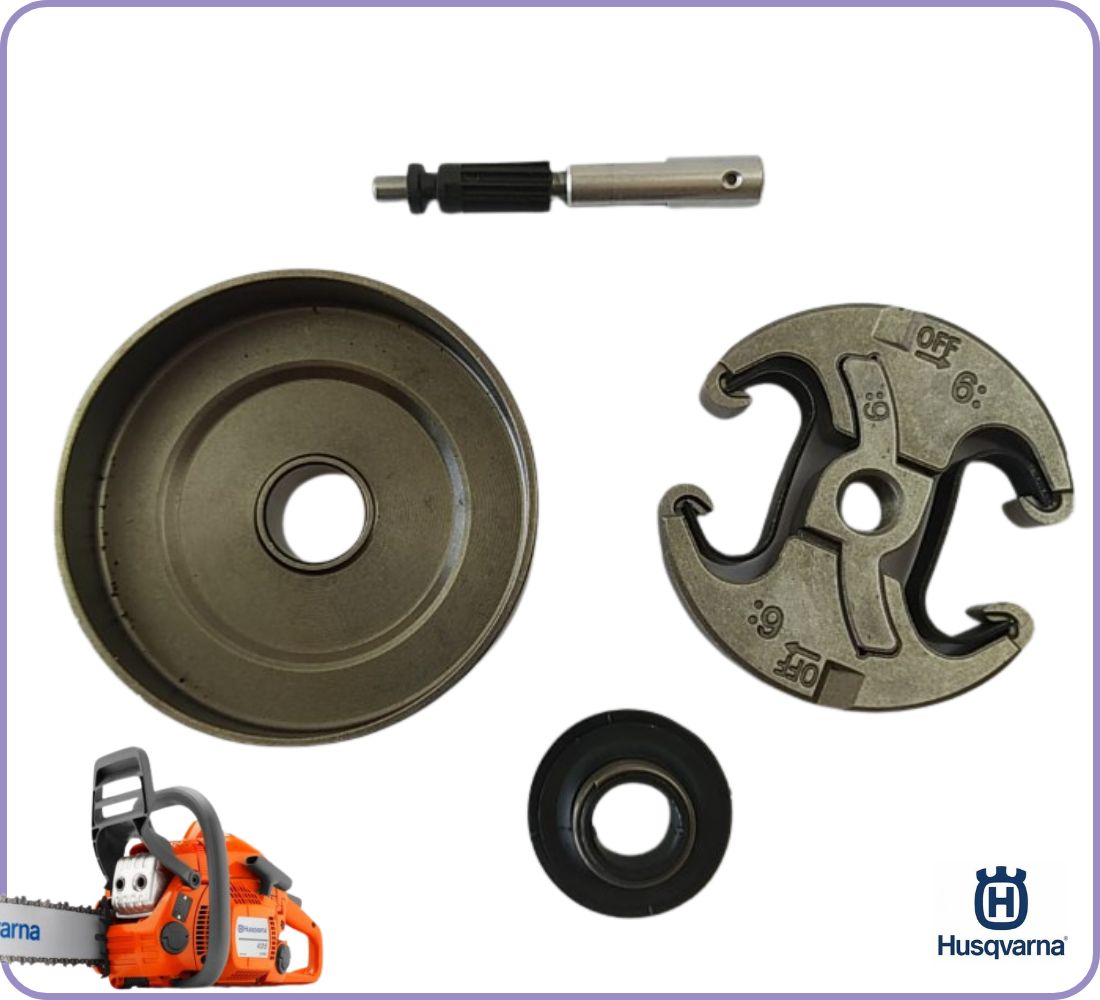 POMPA OLIO FRIZIONE e CAMPANA per motosega HUSQVARNA 440 450 345 350 ricambi