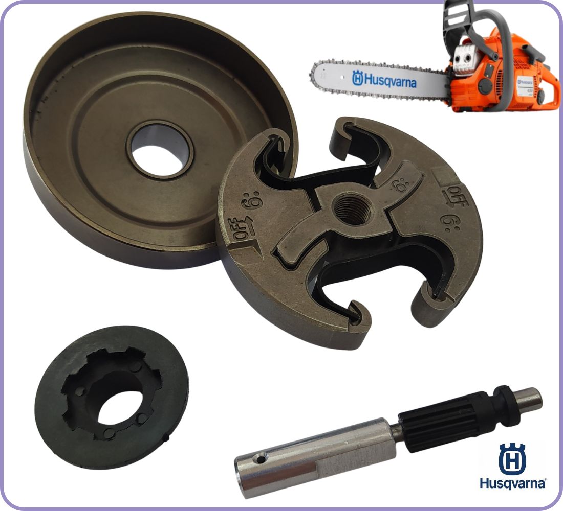 POMPA OLIO FRIZIONE e CAMPANA per motosega HUSQVARNA 440 450 345 350 ricambi