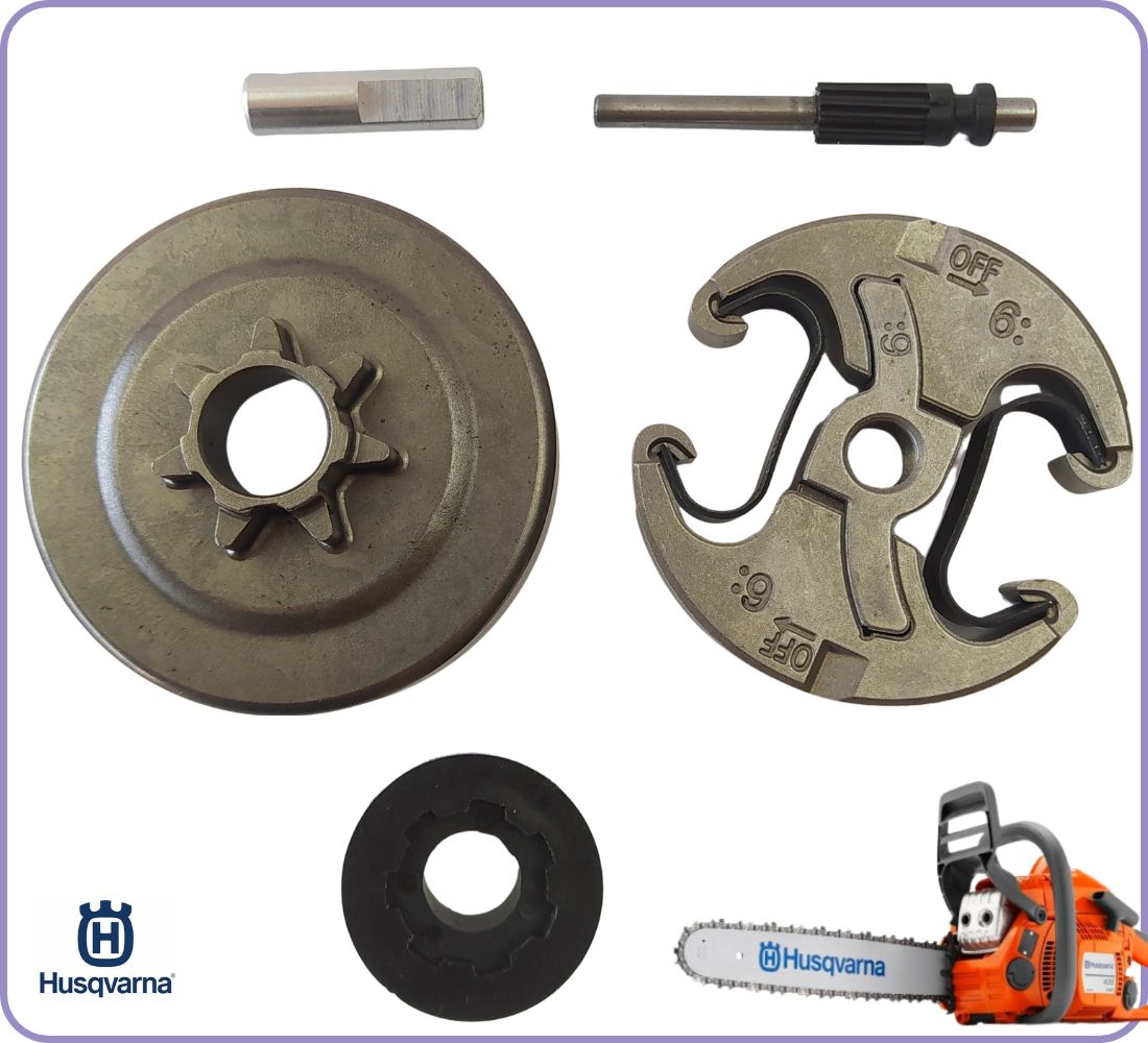 POMPA OLIO FRIZIONE e CAMPANA per motosega HUSQVARNA 440 450 345 350 ricambi