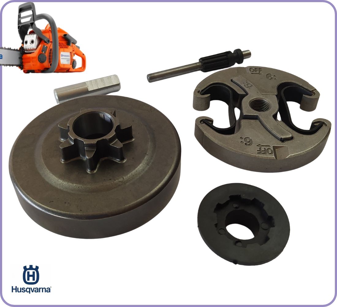 POMPA OLIO FRIZIONE e CAMPANA per motosega HUSQVARNA 440 450 345 350 ricambi