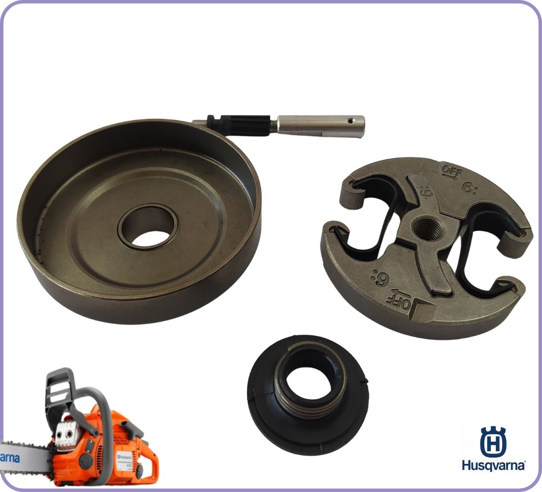 POMPA OLIO FRIZIONE e CAMPANA per motosega HUSQVARNA 440 450 345 350 ricambi