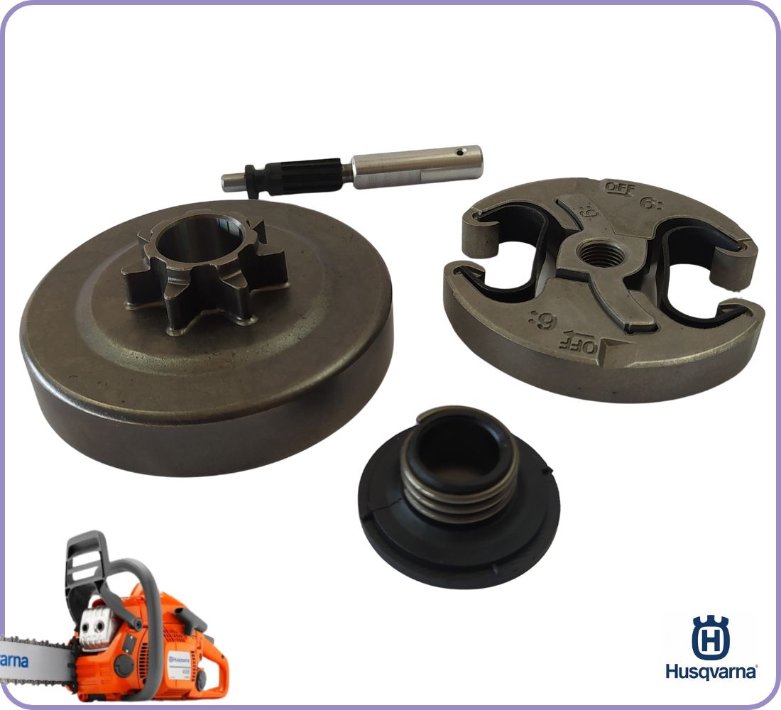 POMPA OLIO FRIZIONE e CAMPANA per motosega HUSQVARNA 440 450 345 350 ricambi