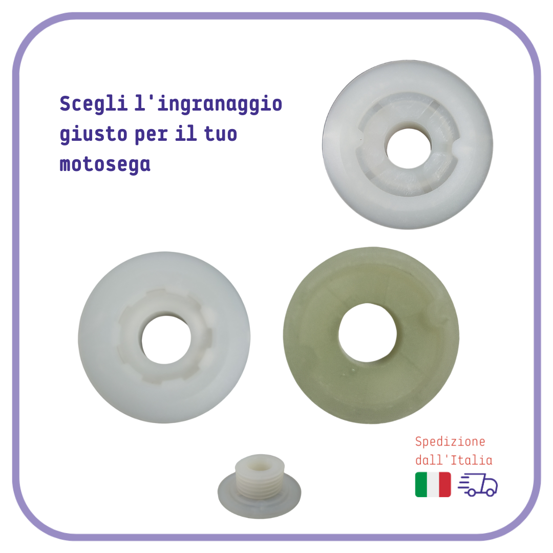 ricambio pompa olio ingranaggio vite senza fine per MOTOSEGA da POTATURA 25 e 52