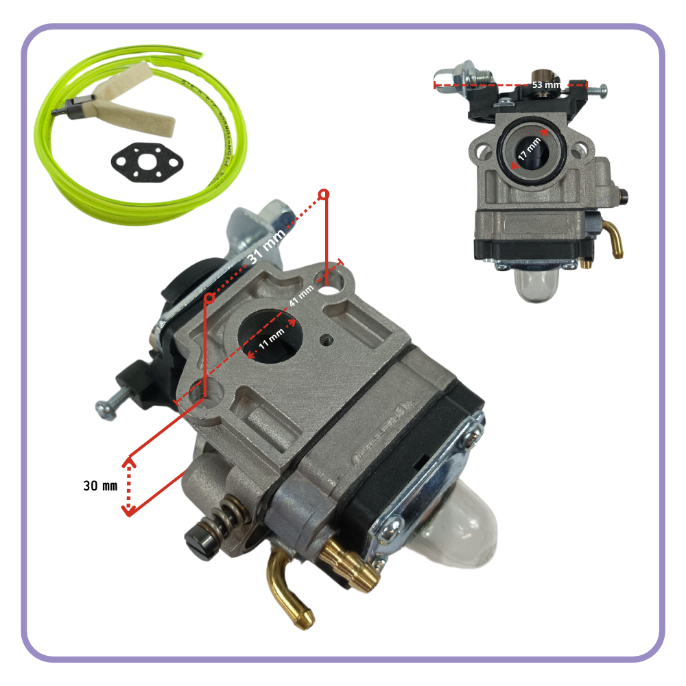 Kit Di Riparazione Carburatore Per Decespugliatore McCulloch T26CS / B26PS - Include Guarnizioni, Diaframmi E Aghi