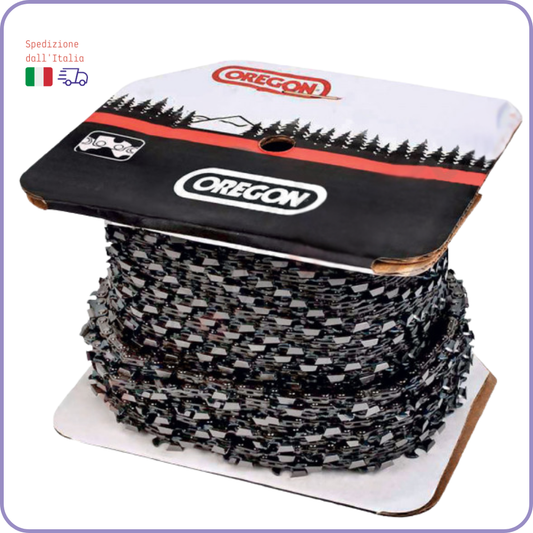 Rotolo Catena Motosega Oregon 91P-100R – 3/8", Spessore 1,3 mm, 1637 Maglie