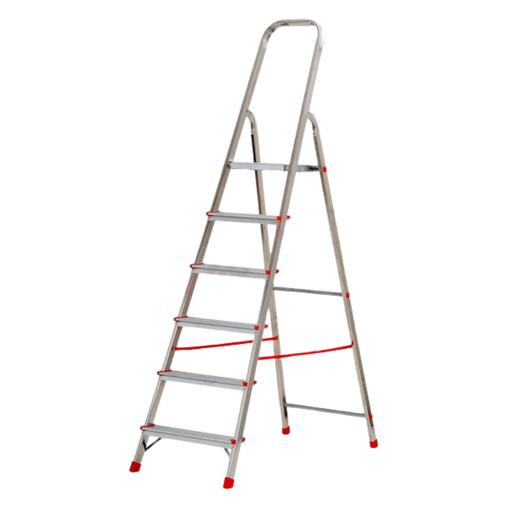 Scala per Uso Domestico in Alluminio a 6 Gradini – Ultra Leggera, Resistente e Sicura