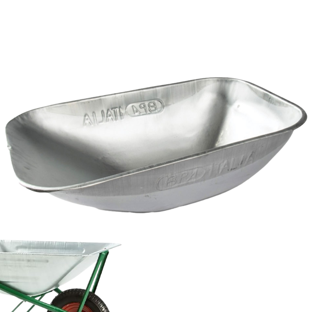 75 Litre Galvanized Metal Wheelbarrow Tub – Construction Bricklayer Spare Part