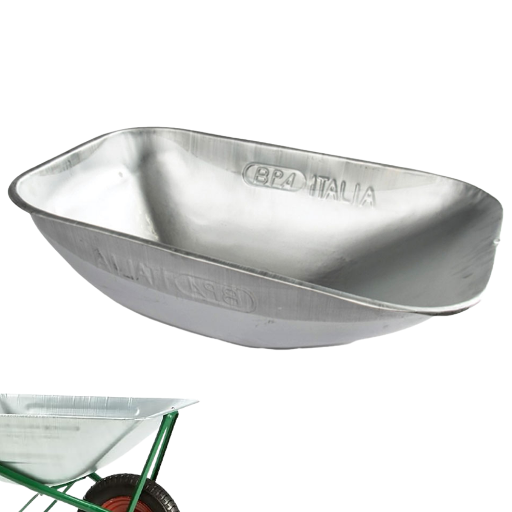 75 Litre Galvanized Metal Wheelbarrow Tub – Construction Bricklayer Spare Part