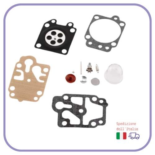 Kit Membrane Walbro WYL WYK con Filtro Benzina Tubi e Gommini Serbatoio per Decespugliatore e Motosega