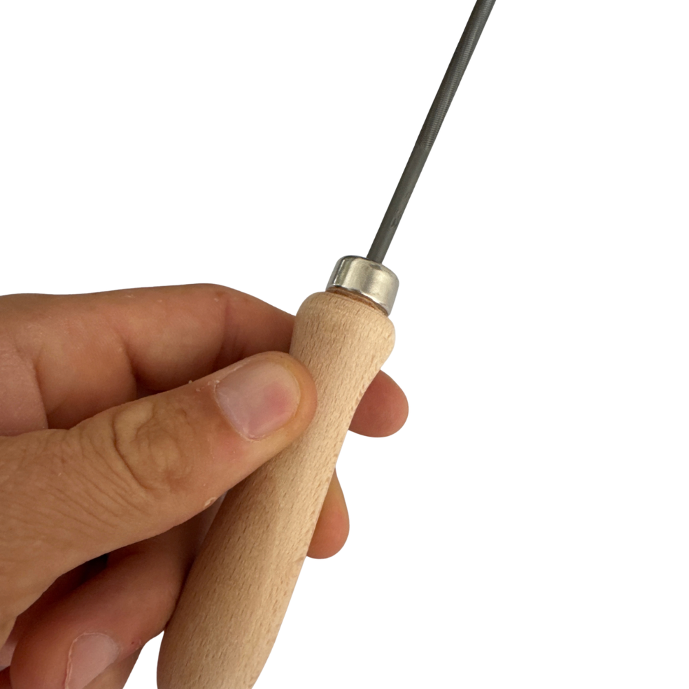 Lima Tonda 4,0 mm 5/32" per Affilatura Catena Motosega a Mano – 200 mm