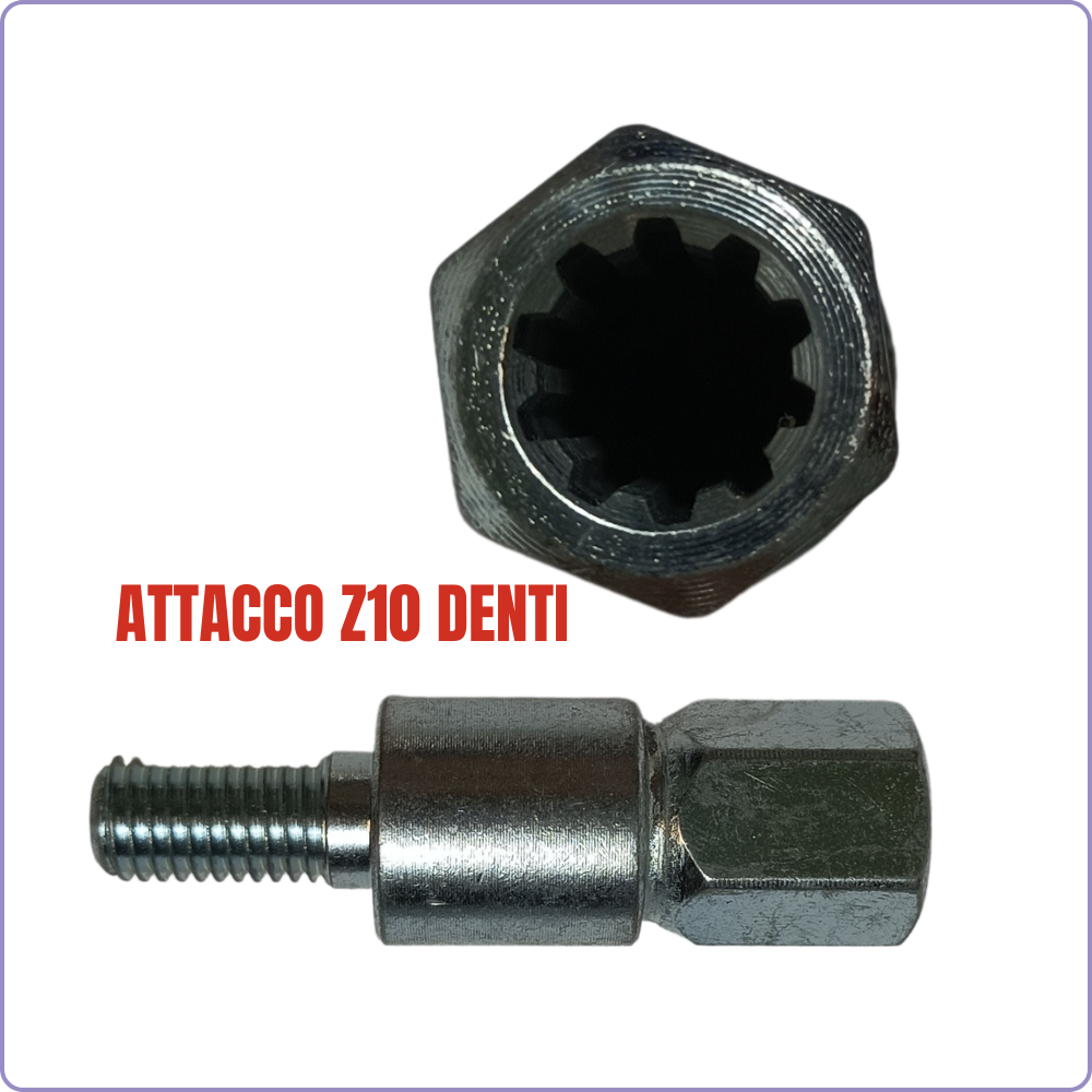 Universal Bevel Gear for Brush Cutter with 5 Adapters Ø24-28 mm + Square or Toothed Insert