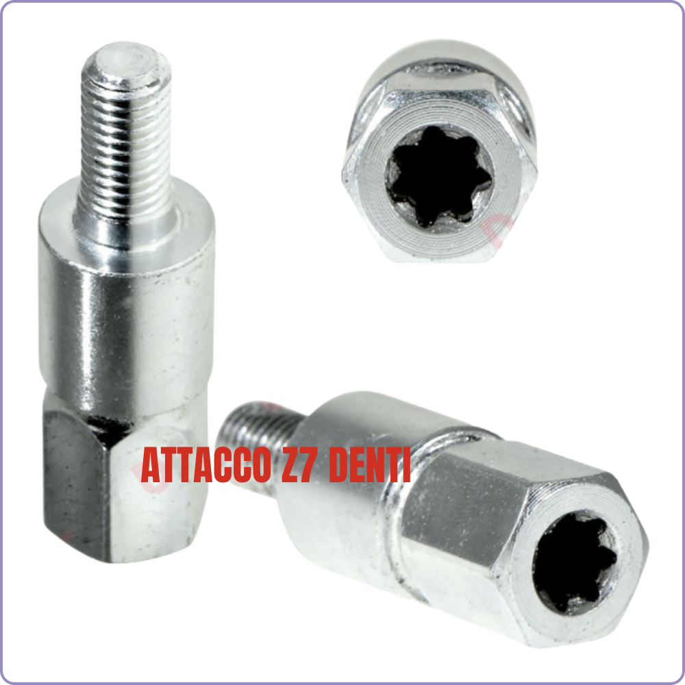 Universal Bevel Gear for Brush Cutter with 5 Adapters Ø24-28 mm + Square or Toothed Insert