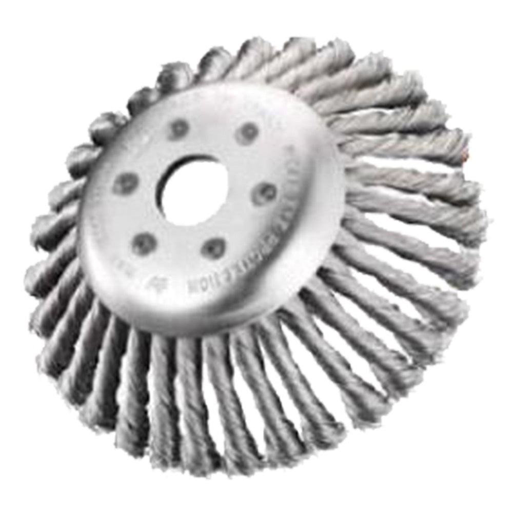 Spazzola Conica Ø 200 mm foro 25,4 mm per Decespugliatore 36 Mazzetti Acciaio